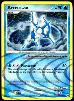 Pokemon TCG Arceus AR4 2009 Platinum Arceus SWIRL Holo Rare Card - MP - Image 1