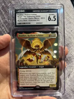 Feather, Radiant Arbiter (Extended Art) - Karlov Manor MKM - CGC EX/NM 6.5 - Image 1