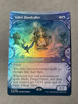 Valley Floodcaller, MTG, Bloomburrow Commander, Magic, 308 FOIL Borderless NM - Image 1