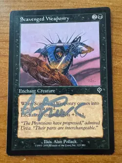 Magic MTG Scavenged Weaponry Invasion signed Alan Pollack! MP - Image 1