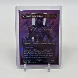 Cecil Dark Knight Borderless Surge Foil Final Fantasy Magic the Gathering! - Image 1