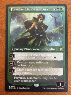 Freyalise, Llanowar’s Fury Foil Etched MTG Commander Masters NM-M 560 - Image 1