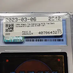 MTG - The Dark - Tormod's Crypt - Graded - CGC 8.0 - Vintage - Image 5