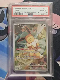 2025 POKEMON SVP EN-SV BLACK STAR PROMO #173 EEVEE PSA 10 - Image 1