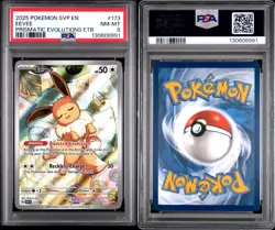 2025 POKEMON SVP EN-SV PRISMATIC EVOLUTIONS ETB PROMO #173 EEVEE PSA 8 - Image 1
