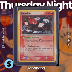 2004 POKEMON EX TEAM ROCKET RETURNS #60/109 HOUNDOUR REVERSE HOLO - Image 1
