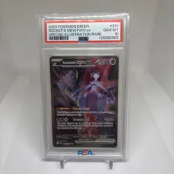 2025 pokemon destined rivals DRI EN Team Rockets Mewtwo EX 231/182 PSA 10 Rare - Image 1