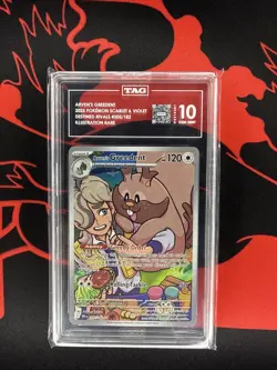 Pokemon TCG Arven's Greedent 205/182 Destined Rivals Illustration - Image 1