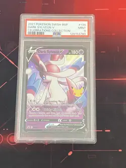 Pokemon TCG Celebrations: Classic Collection Dark Sylveon V #SWSH134 Promo PSA 9 - Image 1