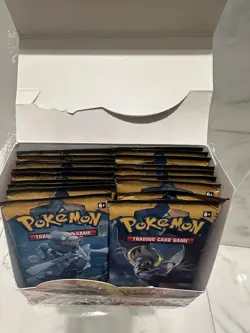 2017 Pokemon Sun & Moon Booster Box ( 21 ) Packs Only 1st Series 820650811999 - Image 1