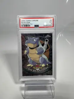 2000 TOPPS CHROME POKEMON T.V. #9 BLASTOISE PSA 5 - Image 1