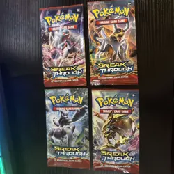 2015 Pokemon BREAKThrough EMPTY Booster Box & EMPTY Booster Packs Art Set - Image 2