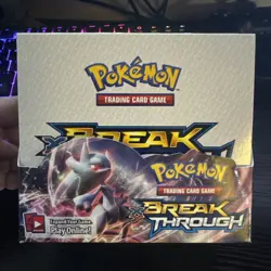 2015 Pokemon BREAKThrough EMPTY Booster Box & EMPTY Booster Packs Art Set - Image 4