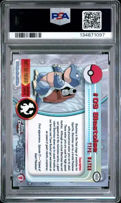 2000 TOPPS CHROME POKEMON T.V. #9 BLASTOISE PSA 9 - Image 2