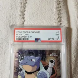 2000 Topps Chrome Pokemon Blastoise TV Ultra Rare PSA 7 NM #9 - Image 2