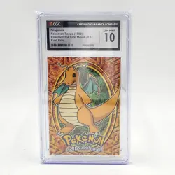 CGC10 GEM MINT - Dragonite E12 Topps Pokemon The First Movie 1st Print - Image 1