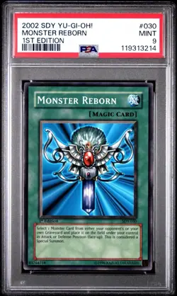 2002 Yu-Gi-Oh! Monster Reborn SDY-001 1st Edition PSA 9 Vintage Original - Image 1