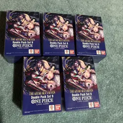 (5) ONE PIECE TCG OP-14: The Azure Sea’s Seven - Double Pack Set Vol. 9 Sealed - Image 1