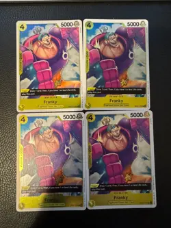 Franky OP07-107 Franky 500 Years In The Future English One Piece TCG X4 Playset - Image 1