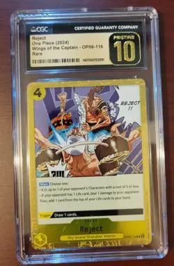CGC 10 Pristine One Piece Wings of The Captain Reject OP06-116 Rare - Image 1