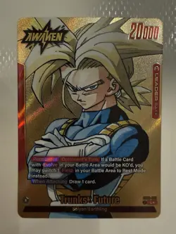Trunks : Future - SB02-001 Gold Leader Manga Booster 02 Dragon Ball Card English - Image 1