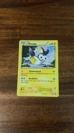 Pokemon Card Emolga 6/12 McDonald's Collection 2012 Holo Promo - FREE SHIPPING - Image 1