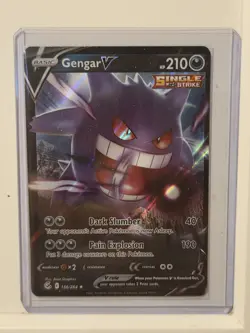 Pokemon TCG Fusion Strike Gengar v Holo Ultra Rare Card 156/264 - Image 1