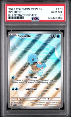 Pokemon Squirtle TCG Illustration Rare Card PSA 10 Scarlet & Violet 151 - Image 1