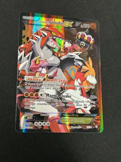 Pokemon Team Magma's Groudon EX Double Crisis Holo Card 15/34 LP - Image 1