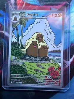 Pokemon TCG Alolan Dugtrio Illustration Rare Card #208/191 NM Surging Sparks - Image 1