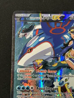Pokemon TCG Team Aqua's Kyogre-EX Double Crisis Holo Card 6/34 LP/MP - Image 2