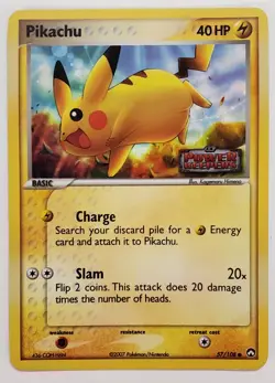 Pikachu Holo EX Power Keepers 57/108 STAMPED 2007 Pokemon TCG Card - Image 1