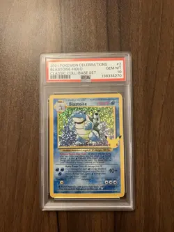 Pokemon TCG Blastoise Celebrations Classic Collection Card 2/102, PSA 10 - Image 3