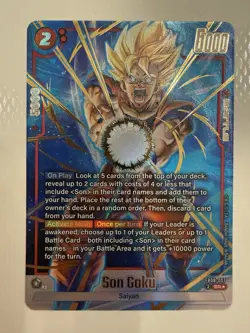 Son Goku FB08-007 Alternate Art Saiyan's Pride Dragon Ball English Card Fusion W - Image 1