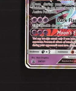 Dawn Wings Necrozma GX SM101 Sun & Moon Black Star Promo Holo Pokemon Card DMG - Image 5