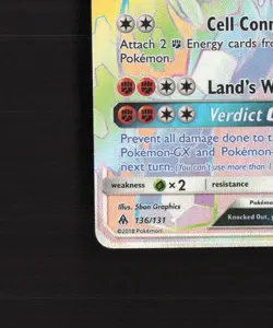 Zygarde GX 136/131 Forbidden Light Rainbow Secret Rare Holo Pokemon Card MP - Image 5