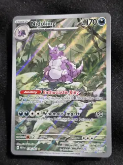 Pokemon TCG Nidoking Scarlet & Violet 151 Illustration Rare Card 174/165 - Image 1