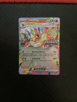 Pokemon TCG Prismatic Evolutions Flareon EX Card 014/131 NM Condition - Image 1