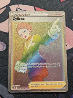 Cyllene 201/189 Astral Radiance Rainbow Secret Rare Pokemon Card NM - Image 1
