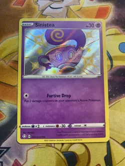 Sinistea (Shiny) - SV052/SV122 Shining Fates Pokemon card TCG - NM - Image 1