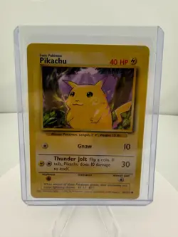 Pokemon Card Pikachu Base Set 58/102 Common Unlimited NM-Mint - Image 1