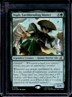 2025 Magic The Gathering The Last Airbender Toph, Earthbending Master Foil #0145 - Image 1