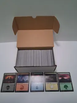 Magic: The Gathering - 500 Basic Lands Lot (100 of Each Color) - Mixed Sets - Image 1