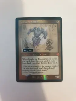 Serialized Sundering Titan Retro Schematic Foil BRR NM MTG Magic the Gathering - Image 1