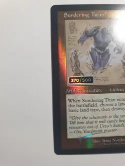 Serialized Sundering Titan Retro Schematic Foil BRR NM MTG Magic the Gathering - Image 4