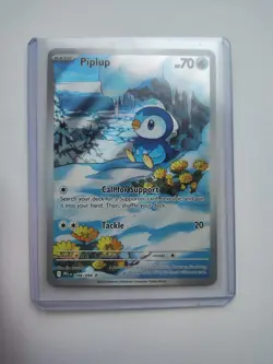 Pokemon TCG - Piplup 98/94 - Phantasmal Flames Illustration Rare - LP - Image 1