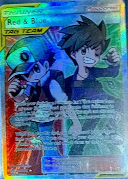 Red & Blue Tag Team 234/236 Pokemon TCG Full Art Trainer Cosmic Eclipse - Image 1