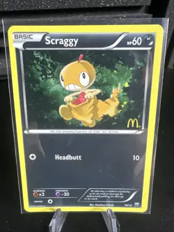 Pokemon TCG McDonald's Promo - 2012 - Scraggy #10/12 Stamped Holo Card - Image 1