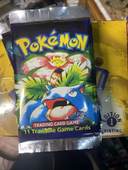 1st Edition Wizards of the Coast Pokemon TCG 1999 Vintage Base Set Booster Pack - Image 1