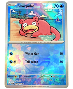 Pokemon Prismatic Evolutions - Slowpoke - Master Ball Reverse NM+/MINT - 018/131 - Image 1